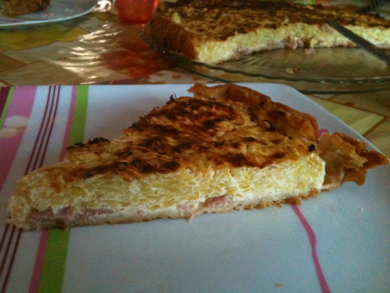 Quiche aux courgettes et jambon