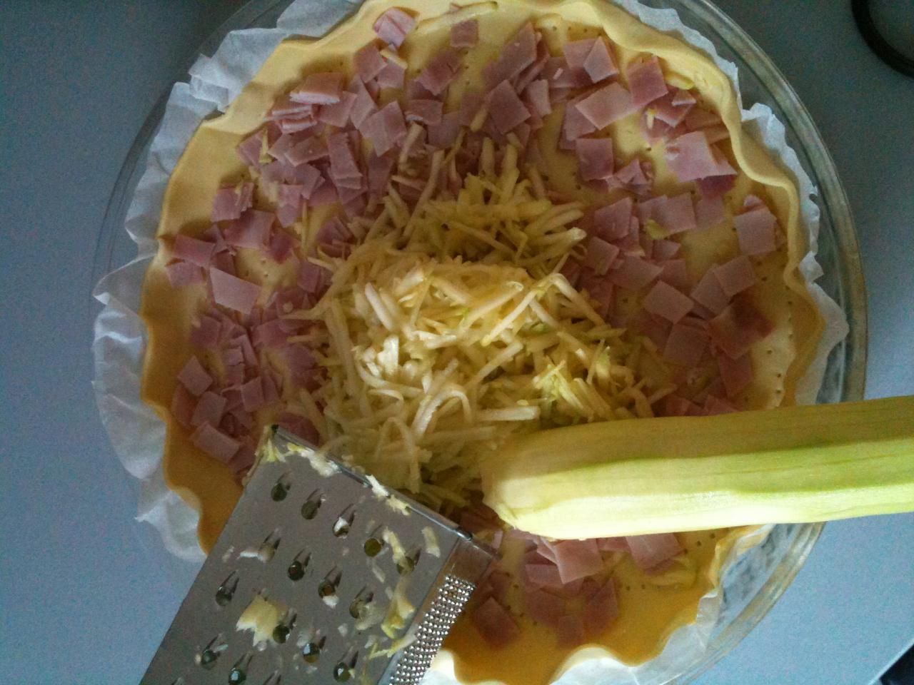 Quiche aux courgettes et jambon