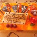 Gâteau anniversaire mangue abricot